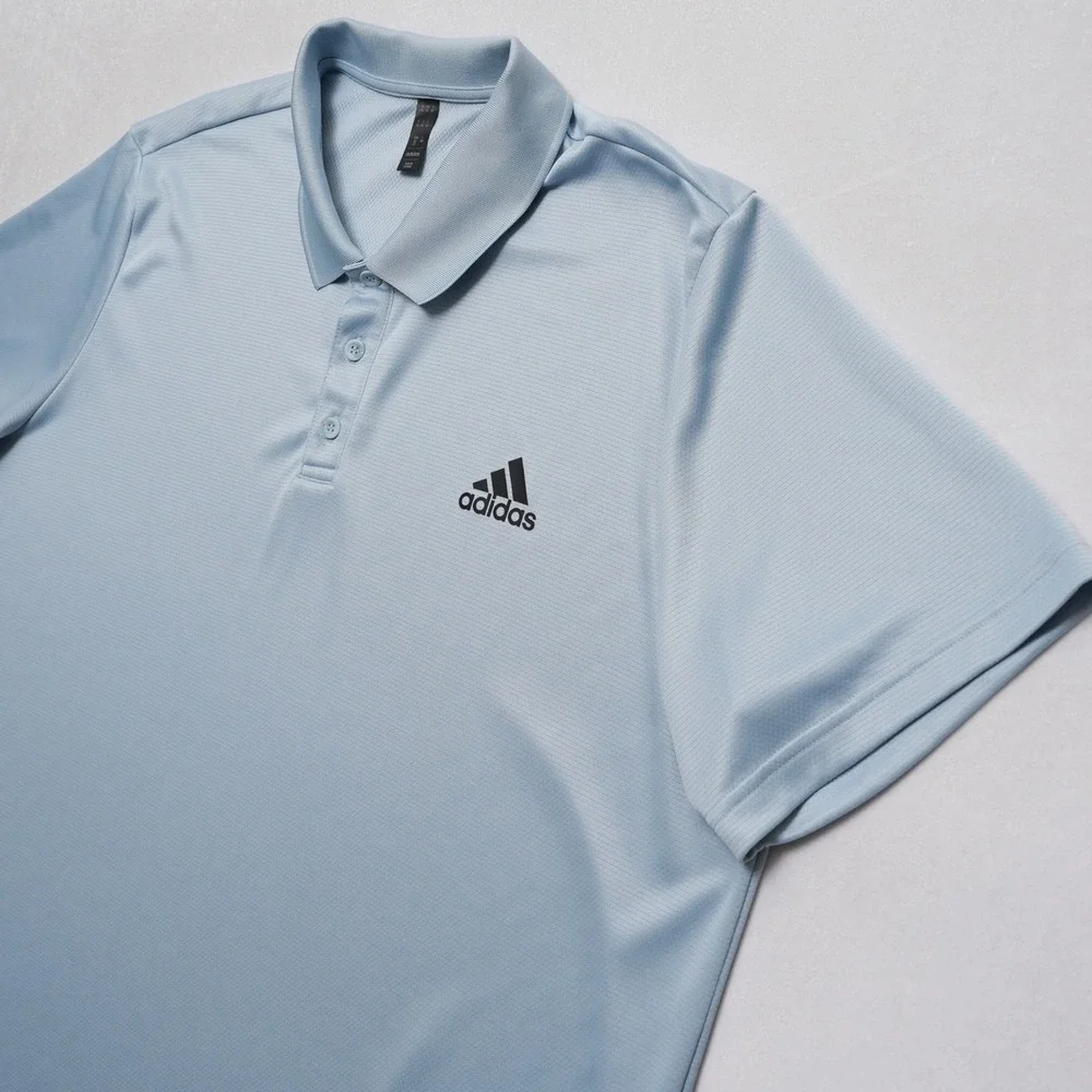 Adidas Polo Shirt Mens 2XL Blue Short Sleeve Performance Golf IM1955